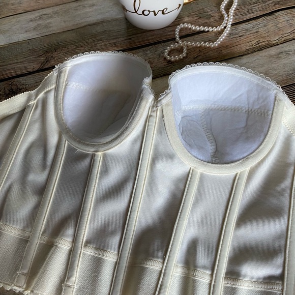 Dominique Ivory Beige Long Line Bustier Bra 34A - Picture 5 of 8